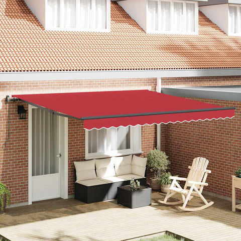 Tenda Retrattile Rosso 400 300 cm Tessuto