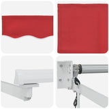 Tettuccio Elettrico Retrattile Rosso 400  300 cm