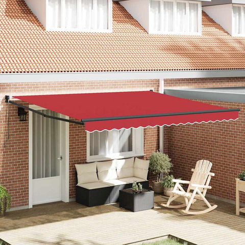 Tenda Retrattile Rosso 400  300 cm Poliestere