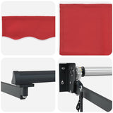 Tenda Retrattile Rosso 400  300 cm Poliestere e Alluminio