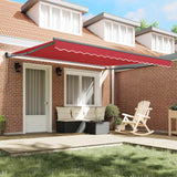 Tenda Retrattile Rosso 400  300 cm Poliestere e Alluminio