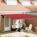 Tenda Retrattile Rosso 400x300 cm Tessuto