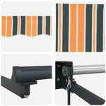 Tenda Retrattile Verde e giallo 400  300 cm Poliestere
