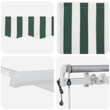 Tenda retrattile Verde e Bianco 400  300 cm