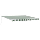 Tenda retrattile Verde e Bianco 400  300 cm
