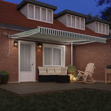 Tenda retrattile Verde e Bianco 400  300 cm Poliestere