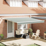Tenda Retrattile Verde e Bianco 400  300 cm