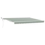 Tenda Retrattile Verde e Bianco 400  300 cm