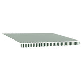 Tenda Retrattile Verde e bianco 400 300 cm Tessuto