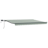 Tenda retrattile Verde e Bianco 400  300 cm