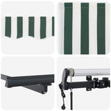 Tenda retrattile Verde e Bianco 400  300 cm