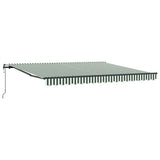 Tenda retrattile Verde e Bianco 400  300 cm