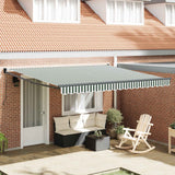 Tenda retrattile Verde e Bianco 400  300 cm