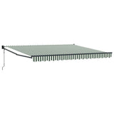 Tenda retrattile Verde e Bianco 400  300 cm