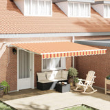 Tessuto per Tenda Giallo e Arancione 400  350 cm Poliestere