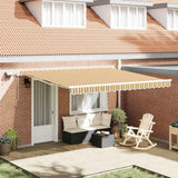 Tenda retrattile Multicolore 400  300 cm Tessuto e Alluminio