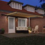 Tenda retrattile Multicolore 400  350 cm Tessuto e Alluminio