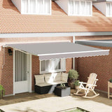 Tenda retrattile Grigio Chiaro 400  350 cm Tessuto e Alluminio
