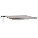 Tenda retrattile Grigio Chiaro 400  350 cm Tessuto e Alluminio