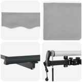 Tenda retrattile Grigio Chiaro 400  350 cm Tessuto e Alluminio