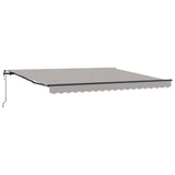 Tenda retrattile Grigio Chiaro 400  350 cm Tessuto e Alluminio