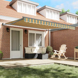 Tenda retrattile Verde e Bianco 400  350 cm