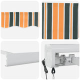 Tenda retrattile Verde e Bianco 400  350 cm