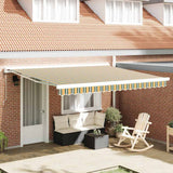 Tenda retrattile Verde e Bianco 400  350 cm