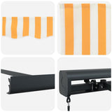 Tenda Retrattile Arancione e bianco 450  300 cm