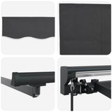 Tenda Retrattile Antracite 450  300 cm Poliestere e Metallo
