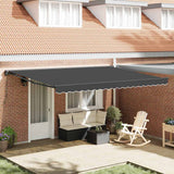 Tenda Retrattile Antracite 450  300 cm Poliestere e Metallo