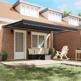Tenda Retrattile Antracite 450  300 cm Poliestere e Metallo