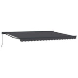 Tenda Retrattile Antracite 450  300 cm Poliestere e Metallo