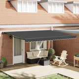 Tenda Retrattile Antracite 450  300 cm Poliestere e Metallo