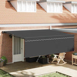 Tenda Retrattile Antracite 450  300 cm Poliestere e Alluminio
