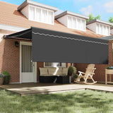 Tenda Retrattile Antracite 450  300 cm Poliestere e Alluminio