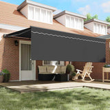 Tenda Retrattile Antracite 450  350 cm Poliestere e Alluminio