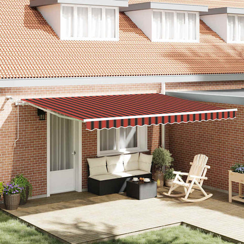 Tenda Retrattile Arancione e Marrone 450  300 cm