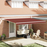 Tenda retrattile Arancione e Marrone 450  300 cm Poliestere