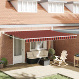 Tenda da Sole Arancione e Marrone 450 x 300 x 165 cm