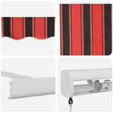 Tenda retrattile Rosso e Nero 450  300 cm Tela e Alluminio