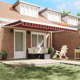 Tenda retrattile Rosso e Nero 450  300 cm Tela e Alluminio