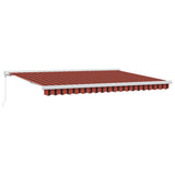 Tenda retrattile Rosso e Nero 450  300 cm Tela e Alluminio