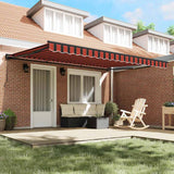 Tenda Retrattile Arancione e Marrone 450x300 cm Tessuto