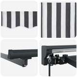 Tenda Retrattile Antracite e Bianco 450  300 cm