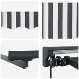 Tenda Retrattile Antracite e Bianco 450  300 cm