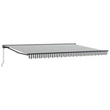 Tenda Retrattile Antracite e Bianco 450  300 cm