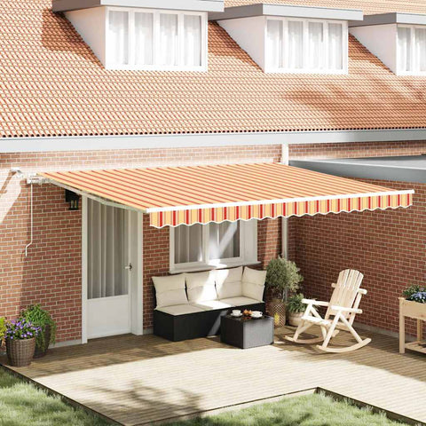 Tenda Retrattile Giallo e Arancione 450  300 cm