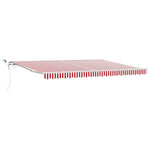 Tenda Retrattile Rosso e Bianco 450  300 cm Tessuto e Metallo