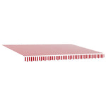 Tenda Retrattile Rosso e Bianco 450  300 cm Tessuto e Metallo